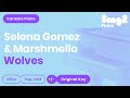 Selena Gomez, Marshmello - Wolves (Karaoke Piano)