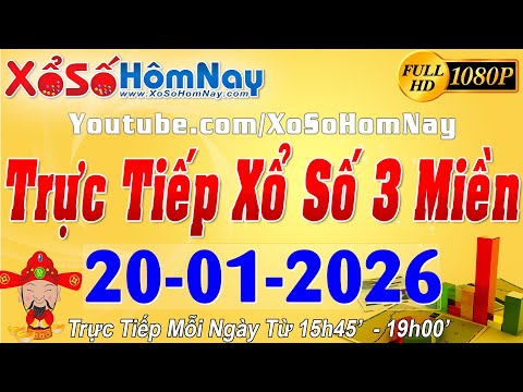 Trực Tiếp Xổ Số Ngày 20/01/2026, Xổ Số Hôm Nay, KQXS Miền Nam XSMN, Miền Trung XSMT, Miền Bắc XSMB