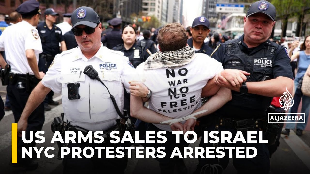 Dozens arrested in New York as protesters urge senators to block Israel arms sales