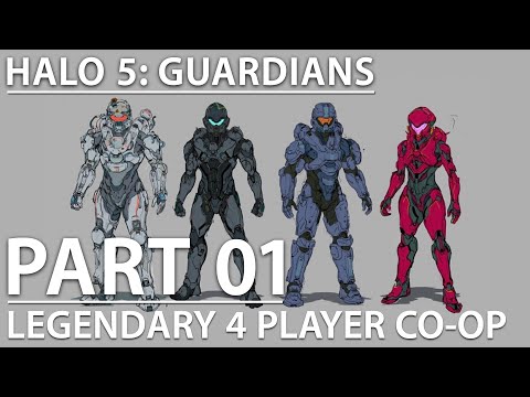Halo 5 Video Walkthrough on Legendary - 4 player Co-op - Halo 5: Guardians Mission 01