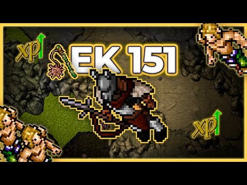 EK 151 Hunt Solo Barkless 5.5kk/h (375%) - Tibia Hunt #tibia #tibiahunt #hunts