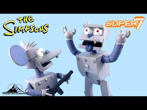 Super7 The Simpsons Ultimates! ROBOT ITCHY AND SCRATCHY Video Review