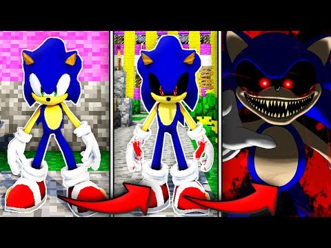 ¡ME CONVIERTO EN SONIC.EXE 😱 | SONIC.EXE REALISTA EN MINECRAFT MOD