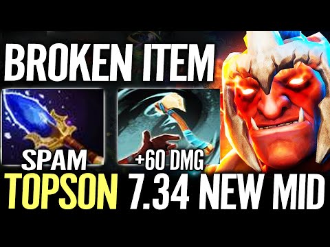 Topson Try New Broken 7.34 Hero - Troll Warlord 7.34 Aghanim's Scepter is Insane Dota 2 Pro