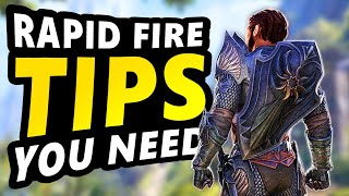 ESO 30 Rapid Fire Tips that ESO doesn&#39;t explain