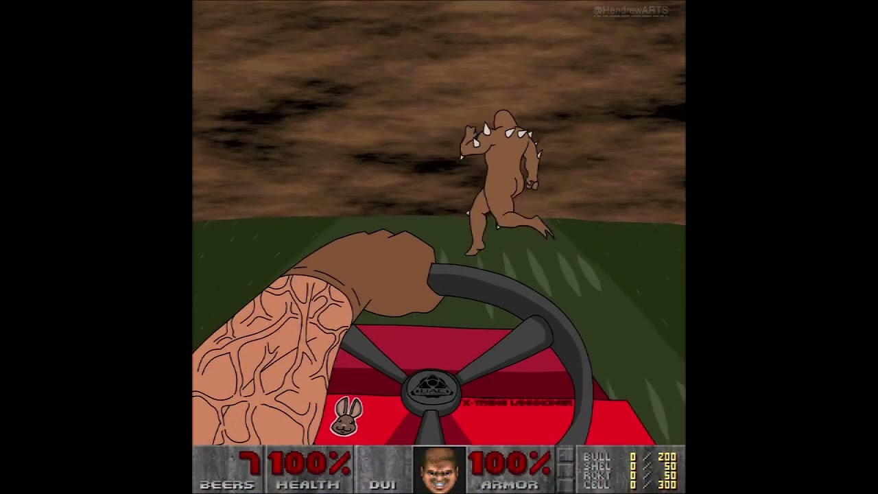 Doomguy runs over imp  #doomposting #doom #memes #deltarune #shorts #funny #animation