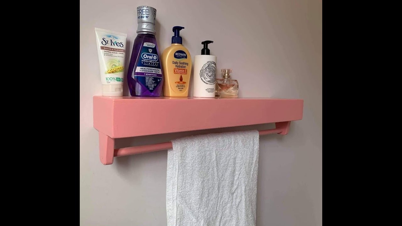 DIY floating shelf/towel rack