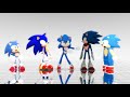 5 Versions Of Sonic Floss Dance Off Movie Modern Boom Classic LEGO Sonic MMD