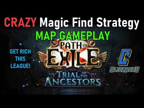 CRAZY Magic Find Strategy - MAP GAMEPLAY - PoE Magic Find Maps (43) Trial of the Ancestors [3.22]