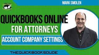QuickBooks Online Attorneys Account Company Settings