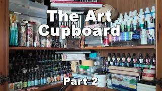 Craft Room Declutter Part 25 (Chatty Vlog Style) || The (Scary) Art Cupboard - Part 2