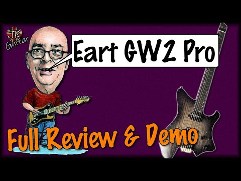 Eart GW2-Pro Headless Electric Guitar, Roasted Ash Body,24F Rounded Ends Jumbo Stainless Steel image 6