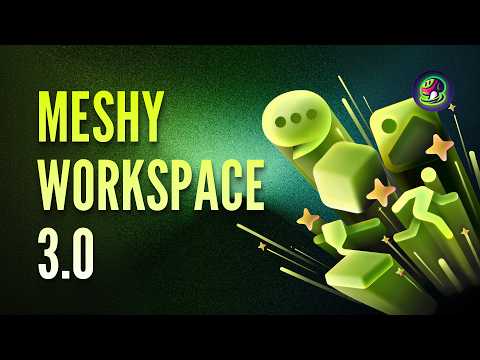 Official Meshy workspace walkthrough video thumbnail