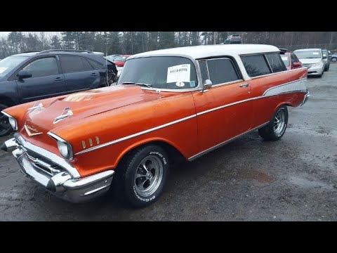 1957 Chevy Nomad, Fire Damage, up for Auction at IAA.