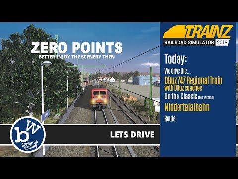 Let's Drive Trainz. DBu 747 Regional Service Niddertalalbahn Classic. Trainz Railroad Simulator 2019