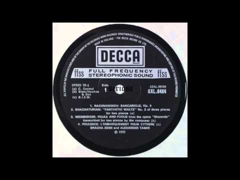 Two Piano Encores, Bracha Eden, Alexander Tamir, piano, SIDE 1