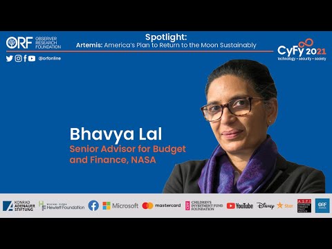 America's Sustainable Return to the Moon: Speedtalk by Bhavya Lal || ORF CyFy 2021 ||