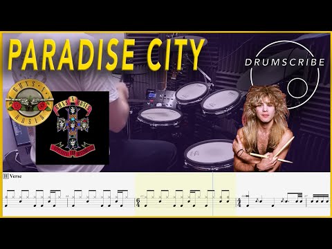 Paradise City - Guns N' Roses | DRUM SCORE Sheet Music | #2 DRUMSCRIBE