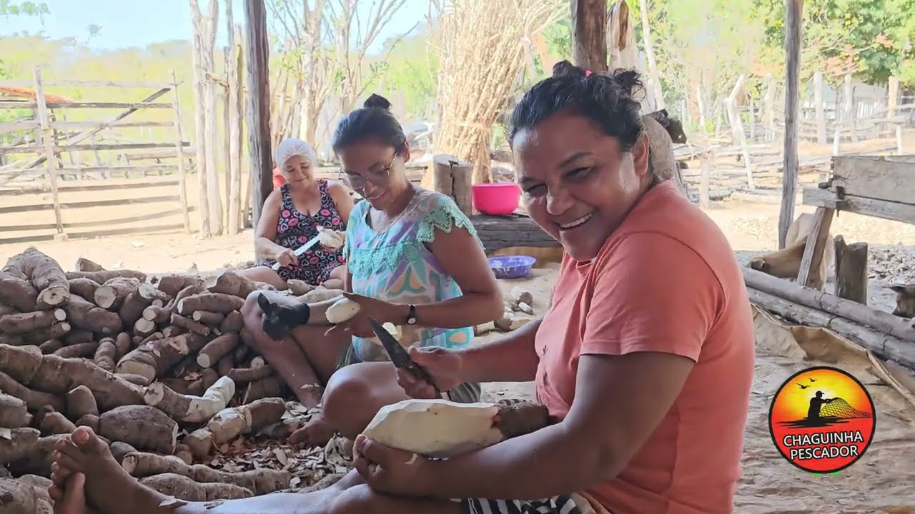 Mais um dia de farinhada da tia toinha e chaguinha pescador