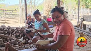 Mais um dia de farinhada da tia toinha e chaguinha pescador