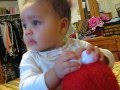 Phoebe Playing W Her Elmo