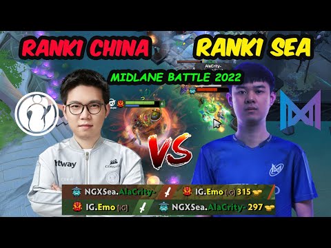 IG EMO Ember Spirit Rank1 China vs Nigma AlaCrity Storm Sprit Rank1 SEA - MIDLANE Battle Dota 2 7.31