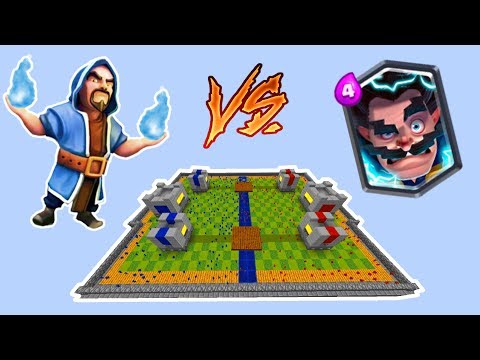 Minecraft CLAY SOLDIERS CLASH ROYALE! • Wizard VS Electro Wizard!