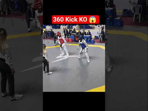 360 Kick knockout in Taekwondo Fight 💥🤯 #shorts