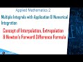 Module5 Vid 71 Concept Of Interpolation Extrapolation And Newton S Forward Difference Formula