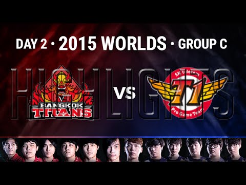 BKT vs SKT Highlights | 2015 LoL World Championship S5   Group C D2G3 | Bangkok Titans vs SKT T1