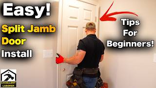 How To Install a Split Jamb Pre-Hung Interior Door | FOR BEGINNERS!