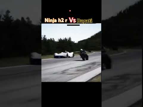 😈Ninja h2r😈 vs 😎Bugatti Veyron 💯☠️ #explore #race##trending#whatshaap #yotubeshort#