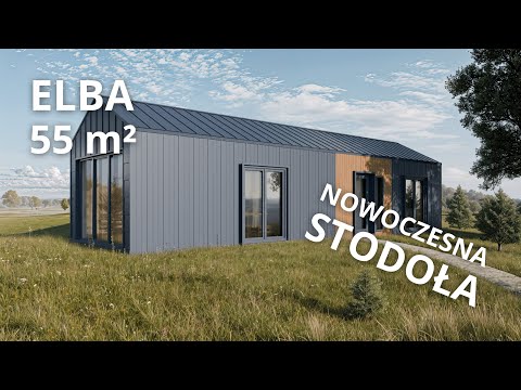 Dom mobilny w 3 miesiące! | Elba 55 m² – całoroczna, nowoczesna stodoła z dachem 30°