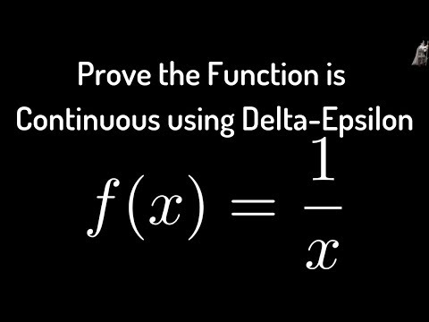 Proof that f(x) = 1/x is Continuous on (0, infinity) using Delta-Epsilon