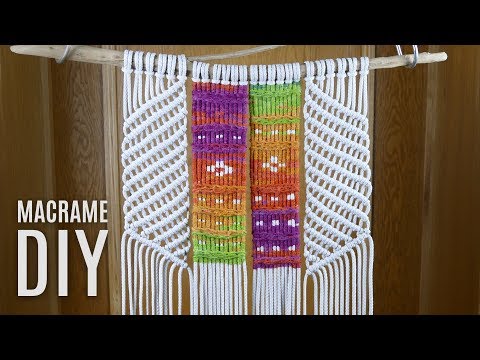 DIY Macrame Wall Hanging Leaves with Flower