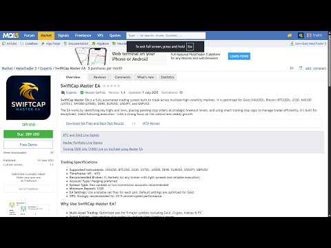 Video SwiftCap Master EA MT4