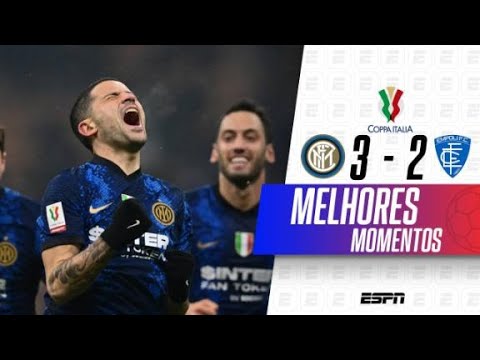 INTER DE MILÃO VENCE EMPOLI NA PRORROGAÇÃO E VANÇA NA COPA DA ITÁLIA | MELHORES MOMENTOS