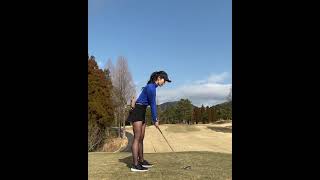 ミニスカゴルフ女子