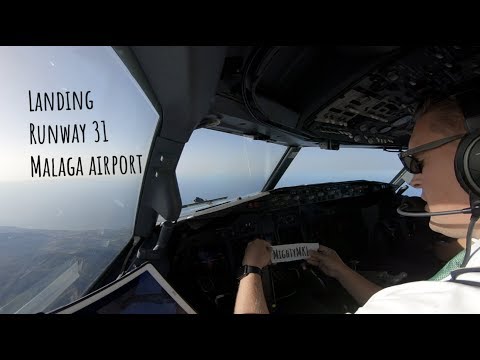 Approach and landing runway 31 Málaga Airport (AGP LEMG)