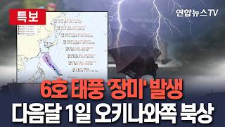 [????특보] 6호 태풍 '장미' 발생…다음달 1일 오키나와 남쪽까지 북상 / 연합뉴스TV(YonhapnewsTV)