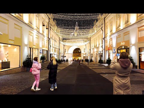 ⁴ᴷ⁶⁰ Walking Moscow: Moscow Center - Nikolskaya Street, GUM & Tretyakovsky Proyezd (Driveway)