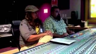 Ramana Vieira and engineer Tim Diaz recording Cabo Verde at