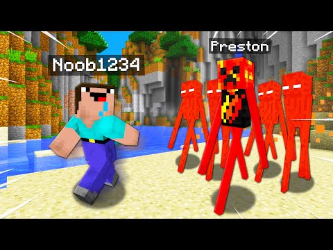 Noob1234 - Top 10 Ways to PRANK Noob1234 As A MOB! (Preston Minecraft)