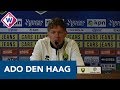 Persconferentie ADO-trainer Fons Groenendijk in aanloop naar PEC Zwolle