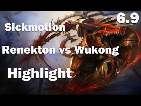 Sickmotion as Renekton vs Wukong - Top - Highlight - S6 Diamond5 Smurf Ranked Gameplay  4