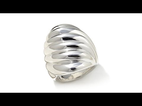 Sevilla Silver Electroform MultiRow Swirl Ring