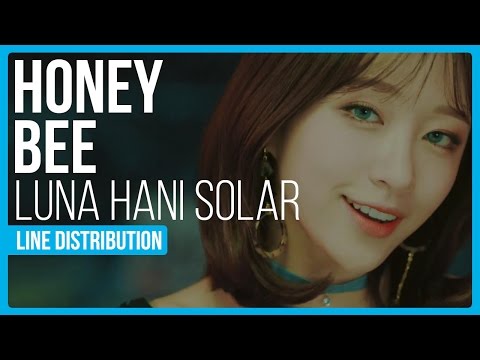 Luna, Hani, Solar - Honey Bee Line Distribution (Color Coded)