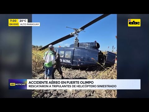 Fuerte Olimpo: caída de helicóptero policial perjudica asistencia a inundados en el Chaco
