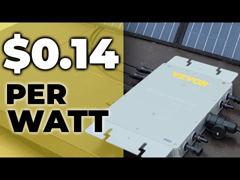 1200W Solar Grid Tie Micro Inverter IP65 Waterproof DC 22-45V to AC 110V video review thumbnail