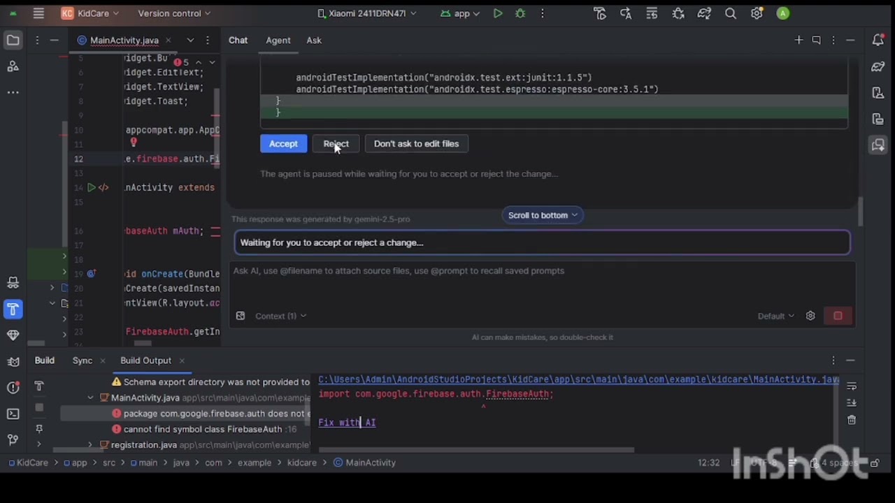 Fix Android studio Error with Gemini AI 